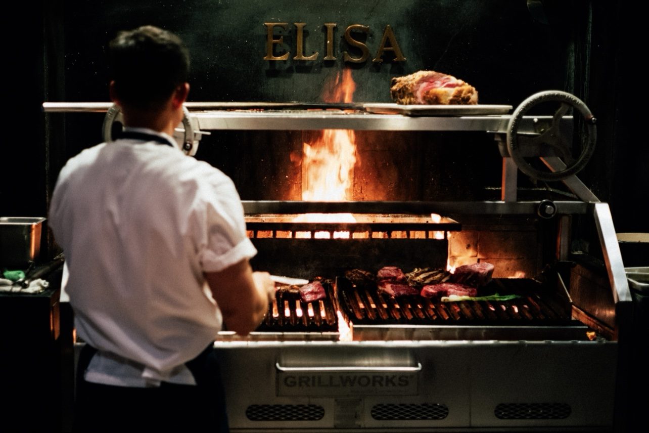 Wood-fired grill at Elisa